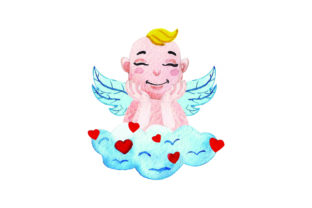 Cupid Laying on Cloud - Watercolor Review