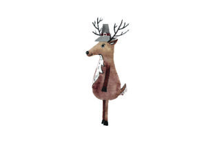 Deer Wearing Pilgrim Hat - Watercolor for Thanksgiving