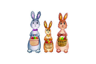 Easter Bunny Family Watercolor Design Review