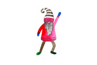 Gnome Dancing Watercolor for Local Branding