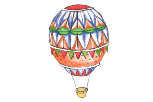 Hot Air Balloon Watercolor Review for Designs Amp