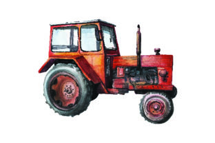 Old Tractor Watercolor Style: A Farm Amp Review