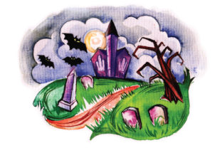 Spooky Cemetery in Watercolor: A Halloween Review