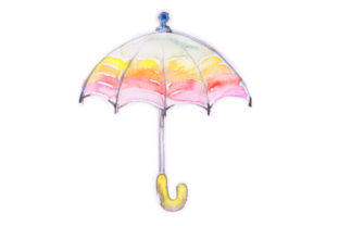 Watercolor Umbrella: A Fall Design Review