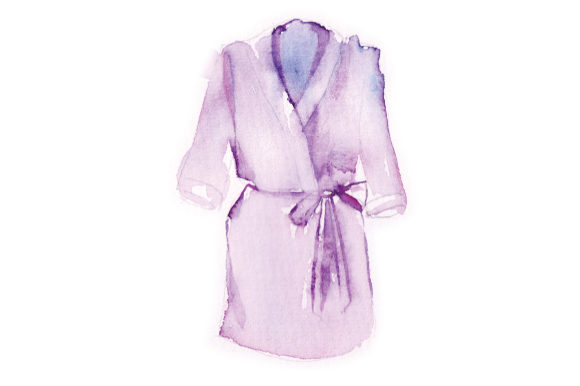 Watercolor Violet Wedding Robe Review