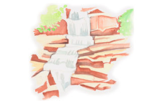 Watercolor Waterfall by Nature Amp Review